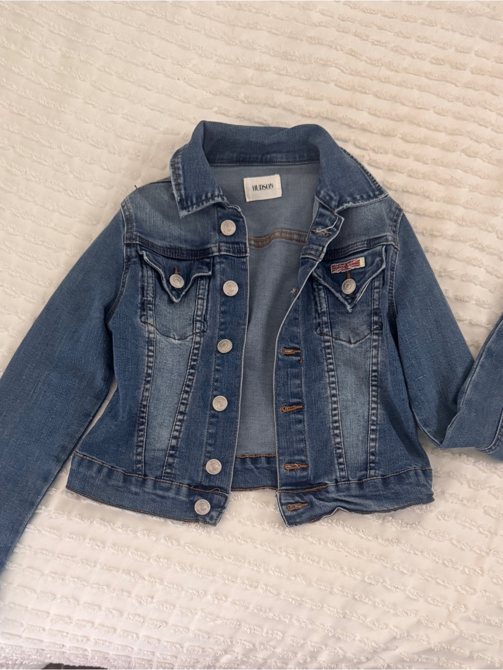 Hudson Jeans Kids Blue Washed Denim Jacket